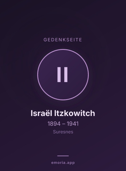 Gedenkportrait von Israël Itzkowitch