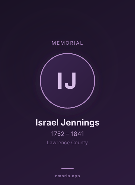 Memorial portrait of Israel Jennings
