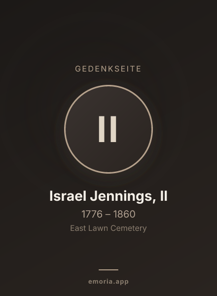 Gedenkportrait von Israel Jennings, II