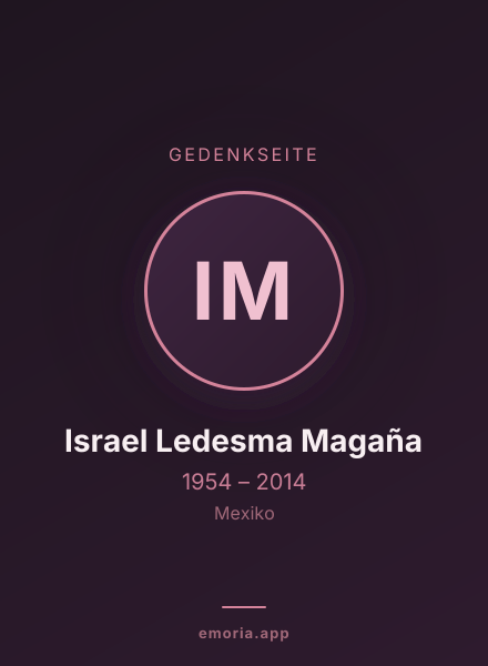 Gedenkportrait von Israel Ledesma Magaña