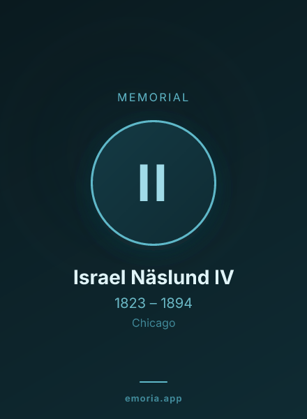 Memorial portrait of Israel Näslund IV