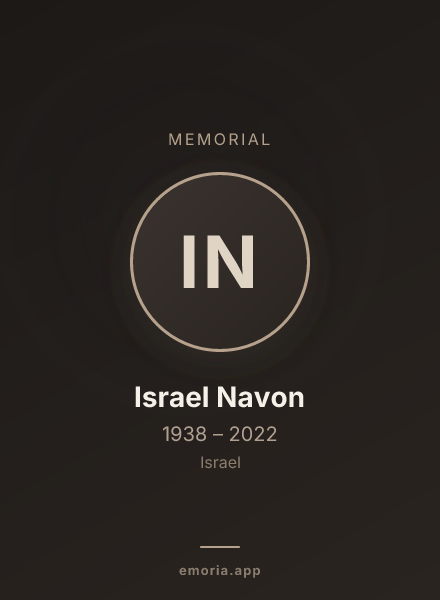Memorial portrait of Israel Navon