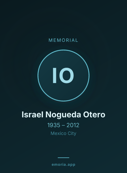 Memorial portrait of Israel Nogueda Otero