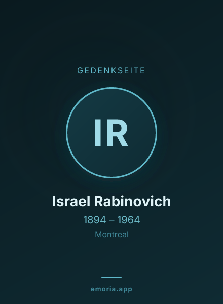Gedenkportrait von Israel Rabinovich