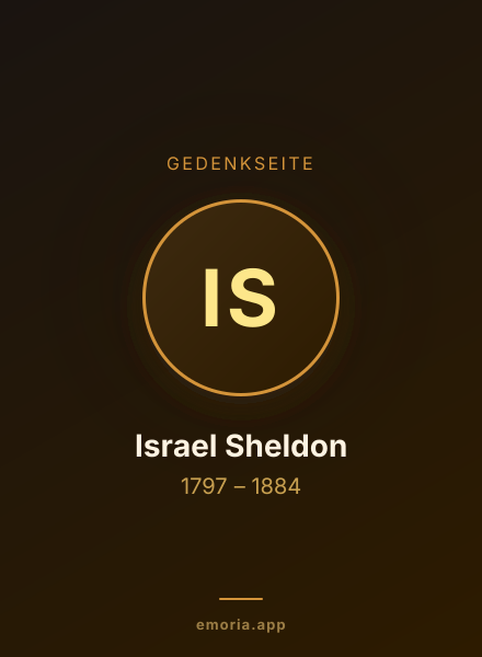 Gedenkportrait von Israel Sheldon
