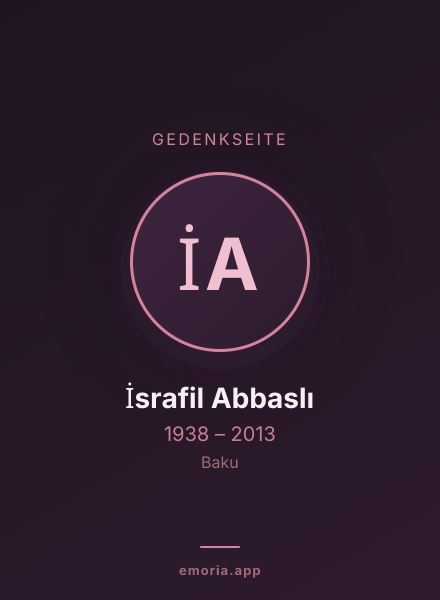 Gedenkportrait von İsrafil Abbaslı