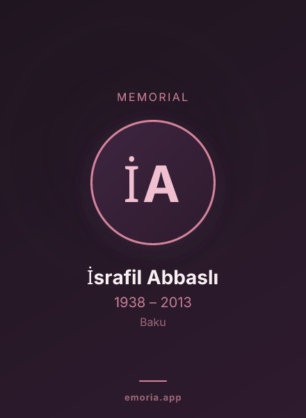 Memorial portrait of İsrafil Abbaslı
