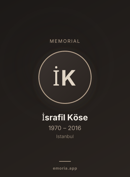 Memorial portrait of İsrafil Köse