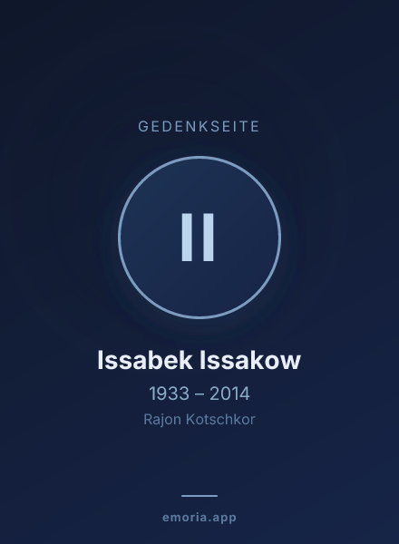 Gedenkportrait von Issabek Issakow