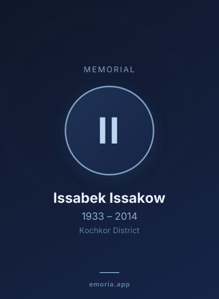Memorial portrait of Issabek Issakow