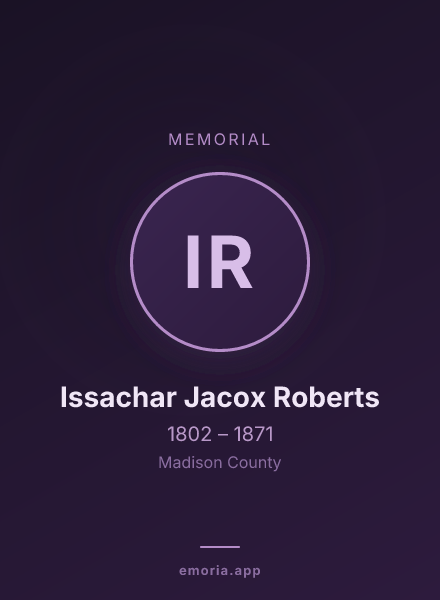 Memorial portrait of Issachar Jacox Roberts