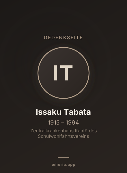Gedenkportrait von Issaku Tabata