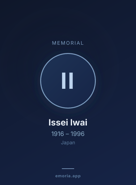 Memorial portrait of Issei Iwai