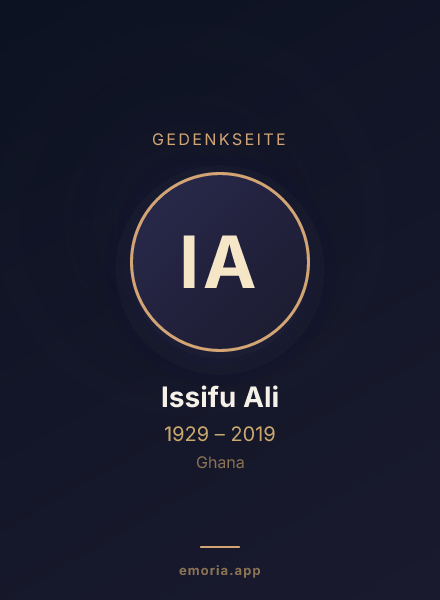 Gedenkportrait von Issifu Ali
