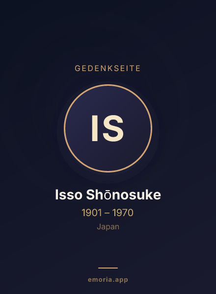 Gedenkportrait von Isso Shōnosuke