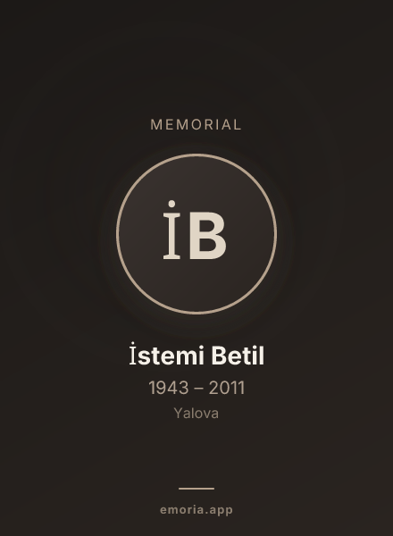 Memorial portrait of İstemi Betil