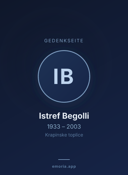Gedenkportrait von Istref Begolli