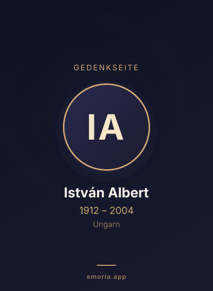 Gedenkportrait von István Albert