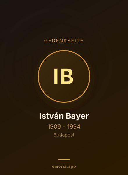Gedenkportrait von István Bayer