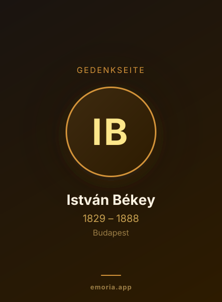 Gedenkportrait von István Békey