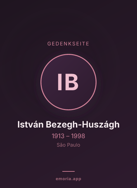 Gedenkportrait von István Bezegh-Huszágh