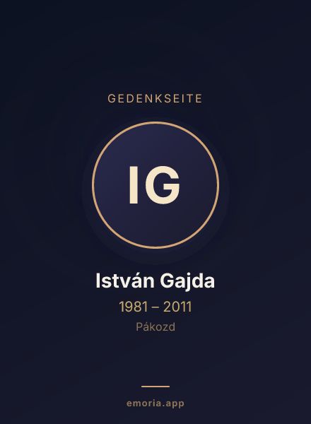 Gedenkportrait von István Gajda