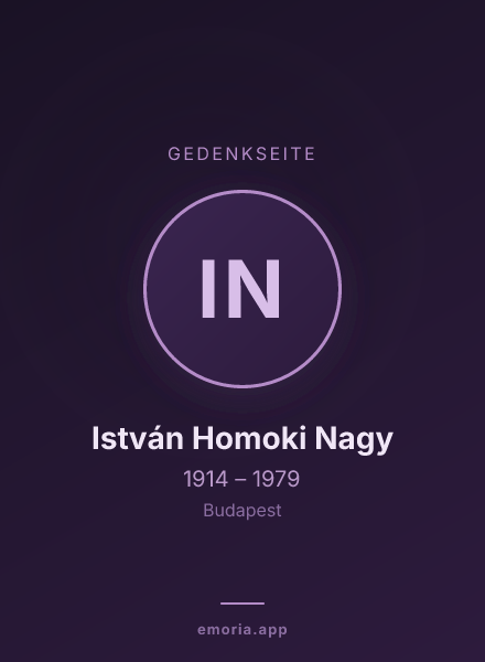 Gedenkportrait von István Homoki Nagy
