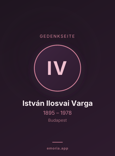 Gedenkportrait von István Ilosvai Varga