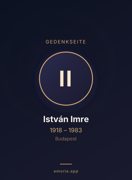 Gedenkportrait von István Imre
