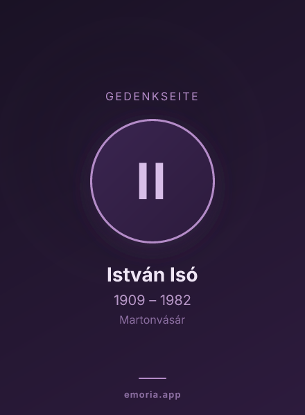 Gedenkportrait von István Isó