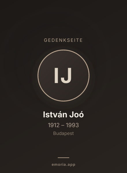 Gedenkportrait von István Joó