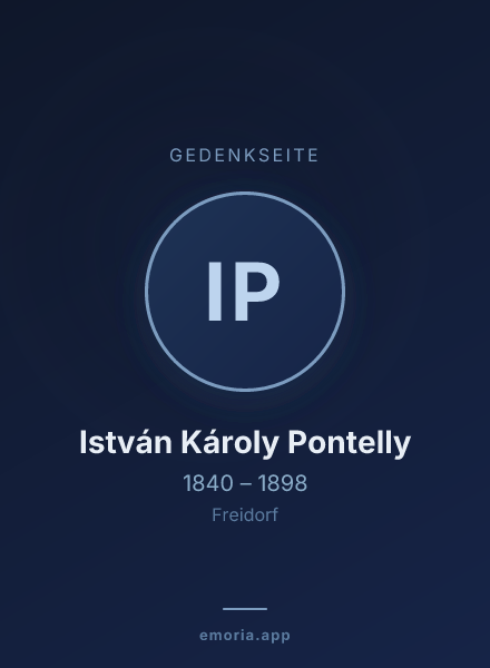 Gedenkportrait von István Károly Pontelly
