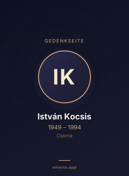 Gedenkportrait von István Kocsis