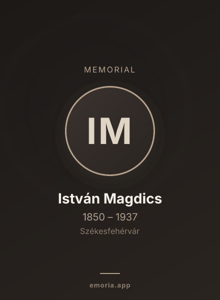 Memorial portrait of István Magdics