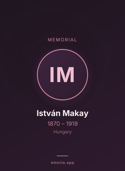 Memorial portrait of István Makay