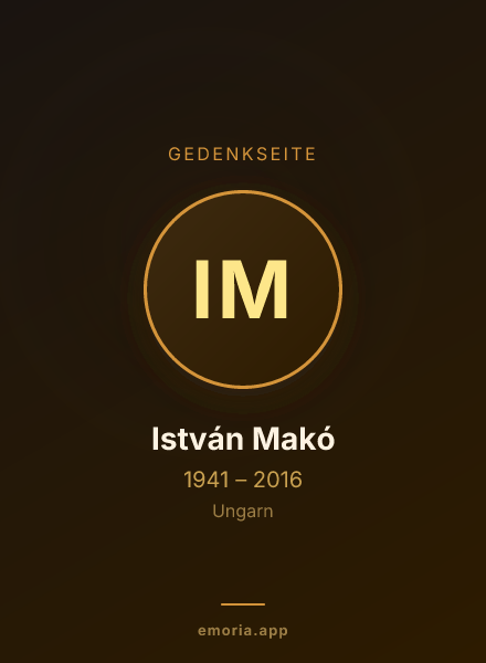 Gedenkportrait von István Makó