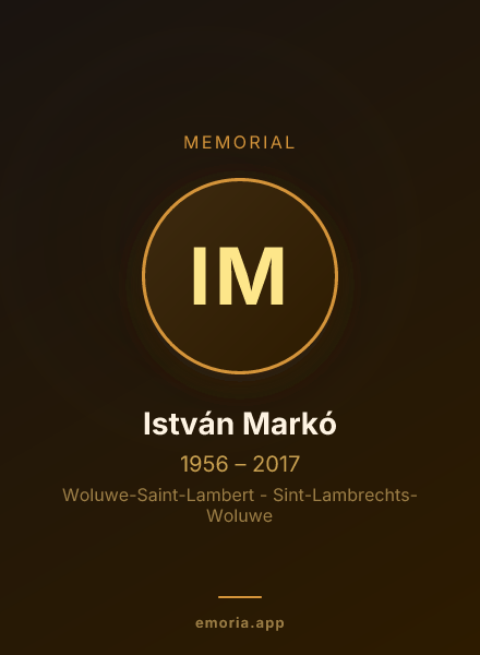 Memorial portrait of István Markó