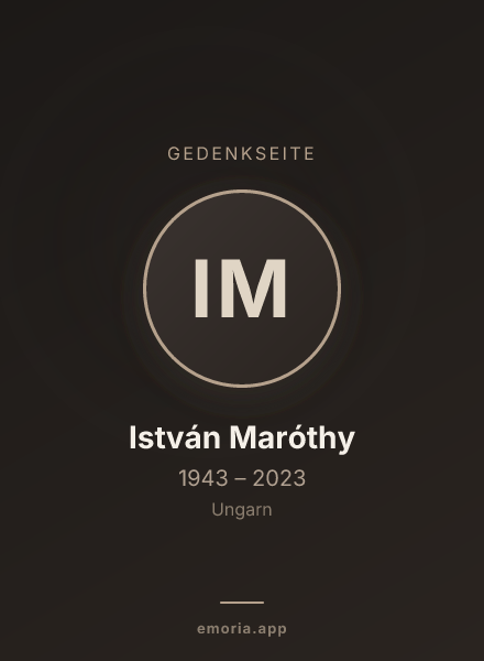 Gedenkportrait von István Maróthy