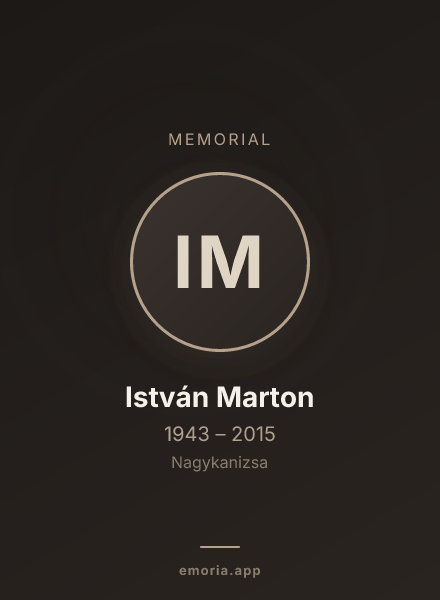 Memorial portrait of István Marton