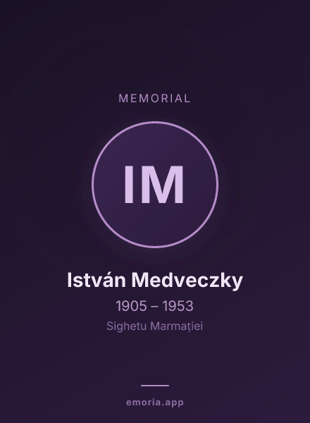 Memorial portrait of István Medveczky