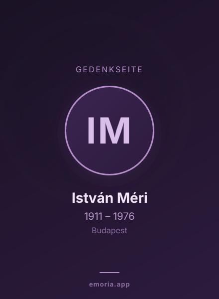 Gedenkportrait von István Méri