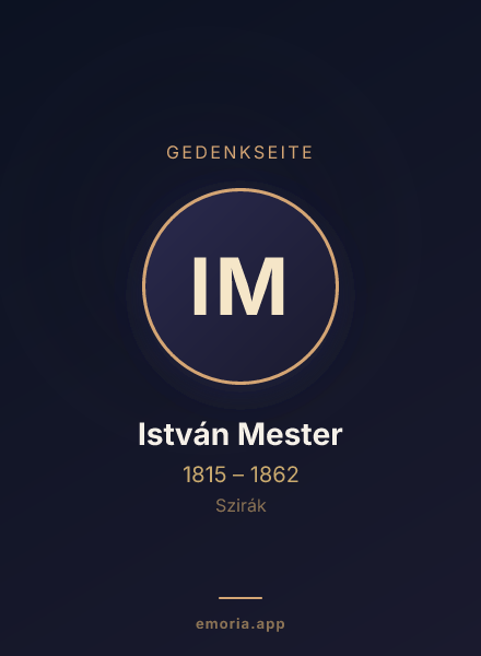 Gedenkportrait von István Mester