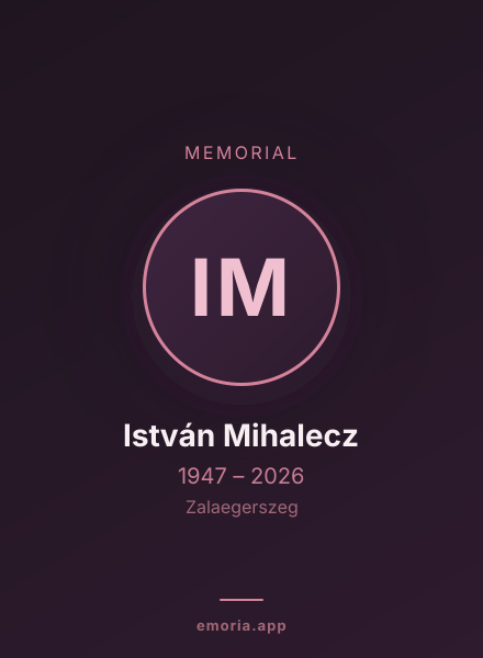 Memorial portrait of István Mihalecz