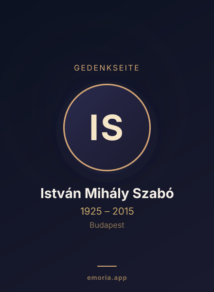 Gedenkportrait von István Mihály Szabó