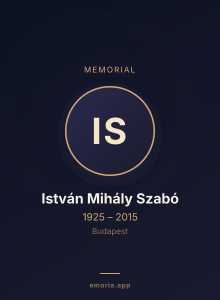 Memorial portrait of István Mihály Szabó