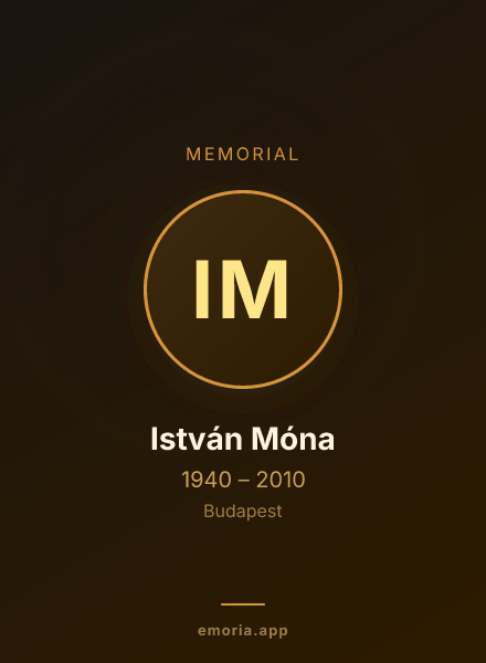 Memorial portrait of István Móna