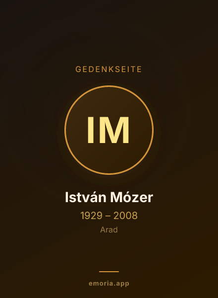 Gedenkportrait von István Mózer