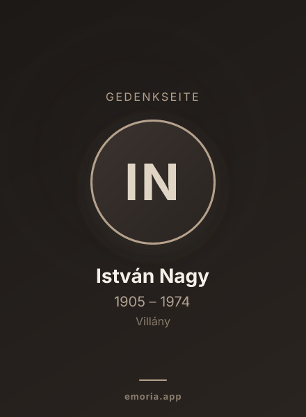 Gedenkportrait von István Nagy
