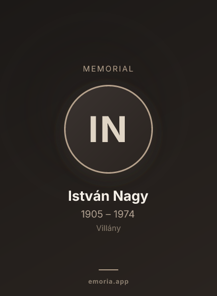 Memorial portrait of István Nagy