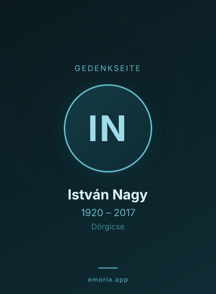 Gedenkportrait von István Nagy
